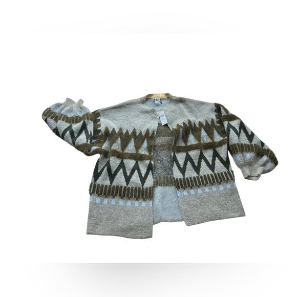 Anthropologie Akemi + Kin Tribal Print open front Cardigan Sweater O/S NWT - Picture 6 of 14